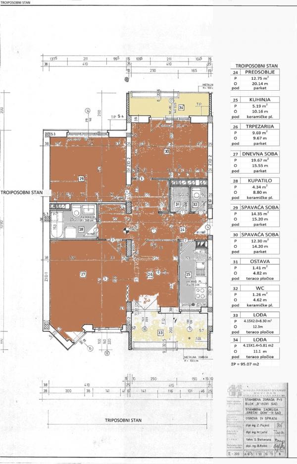 Slika 11 - Troiposoban, 96m2, Novi Sad, Žarka Vasiljevića 3 Novi Sad, sa terasom, ima lift